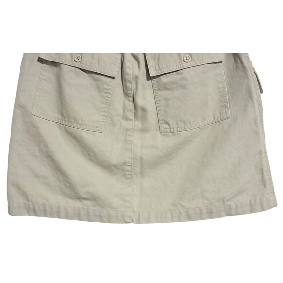 Vintage Y2K Gap Surplus Cargo Skirt Womens Khaki Beige Mini Size 12 Cotton - Picture 8 of 9